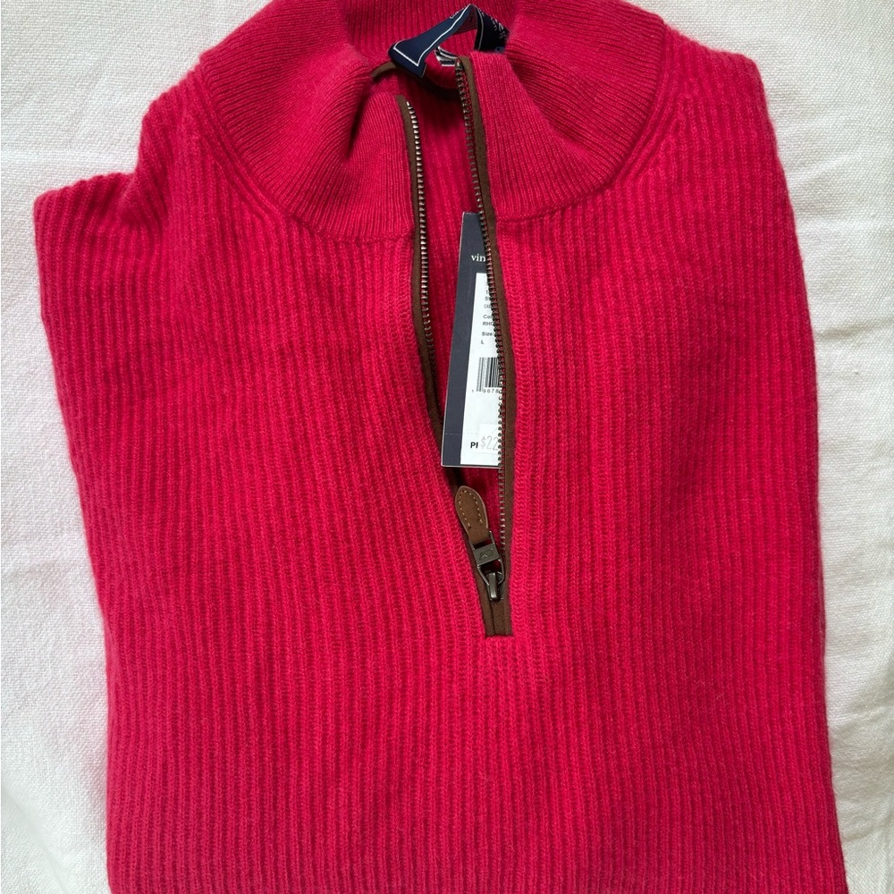 Men’s Vineyard Vines Cash Fisherman Quarter Zip Cashmere Sweater NWT!